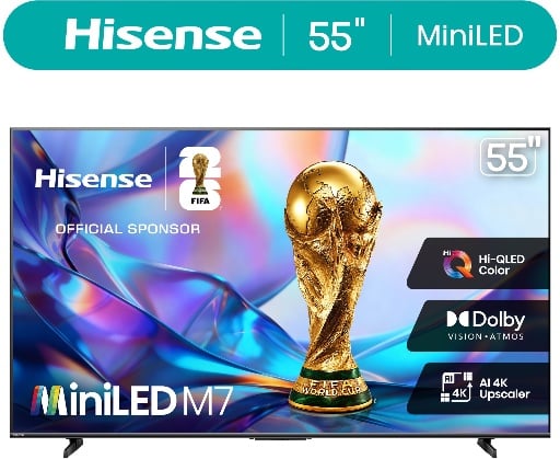 Hisense 55 4K UHD Mini-LED QLED Smart Google TV
