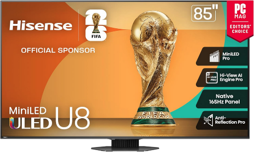 Hisense U8 85 4K 165Hz MiniLED QLED Smart Google TV