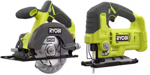 Ryobi ONE+ 18V Cordless 2-Tool Combo Kit with 5-1/2 in. Circular Saw and Jig Saw