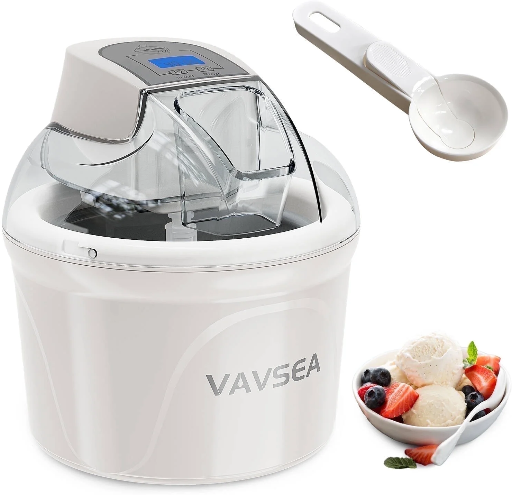 VAVSEA 1.5 Qt Ice Cream Maker with LCD Digital Display  Timer