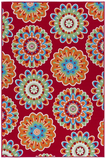 Sonoma Goods For Life Floral Medallion Indoor / Outdoor Area or Throw Rug (3 x 4)