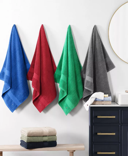 Tommy Hilfiger Cotton Bath Towels - Many Colors 