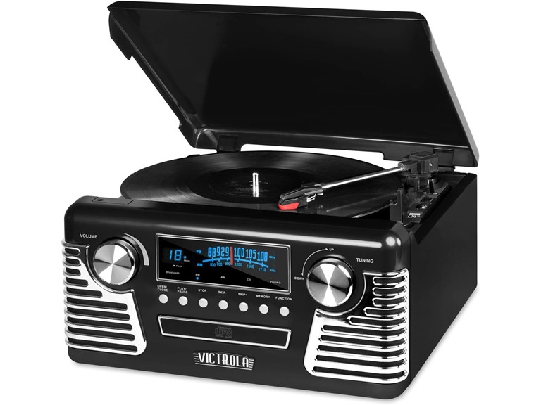 (NEW) Victrola 50s Retro Bluetooth Record Player
