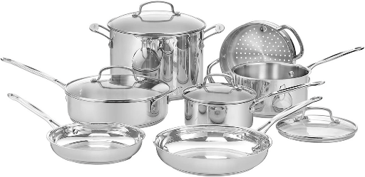 Cuisinart Chefs Classic 11-Piece Stainless-Steel Cookware Set