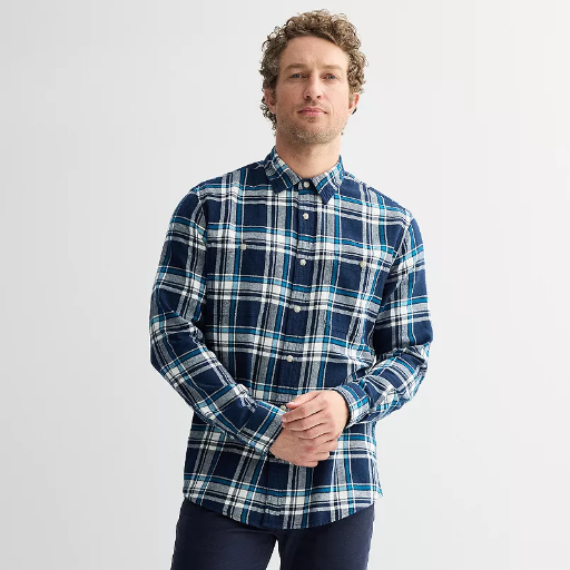 Sonoma Goods for Life Mens Supersoft Flannel Shirt + 40% Off Your Order