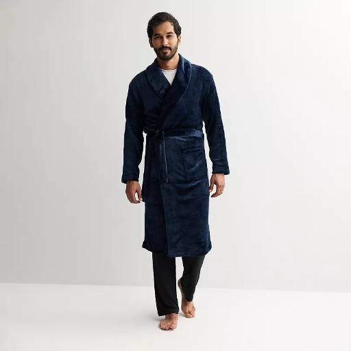 Sonoma Goods For Life Mens Plush Robe S/M + 40% Off Your Order