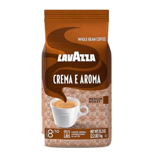 Lavazza Crema E Aroma Whole Bean Coffee Blend, 2.2-Pound Bag 2-Pack