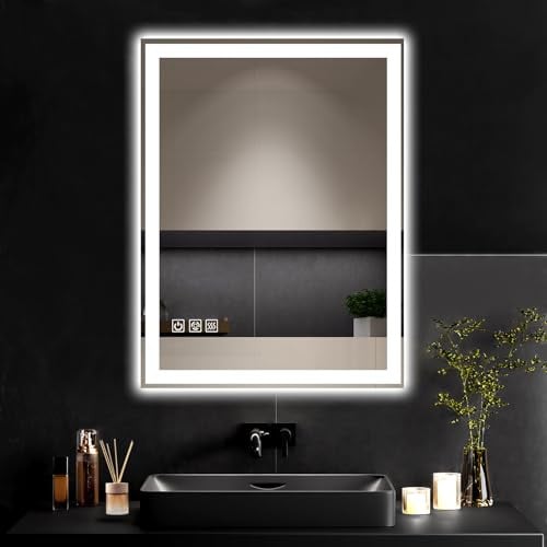 24x32 LED Bathroom Vanity Mirror with Lights, Anti-Fog, Dimmable