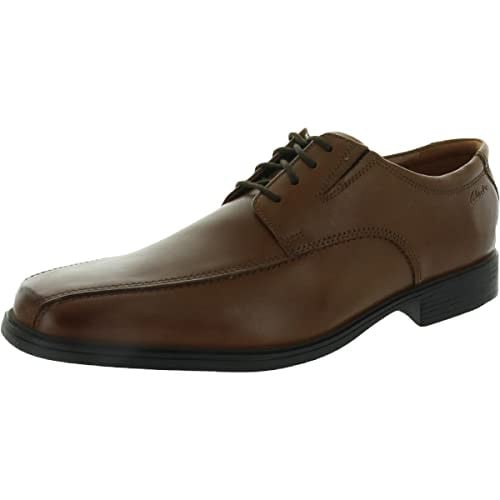 Clarks Mens Tilden Walk Oxford, Dark Tan Leather