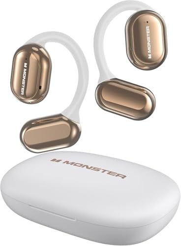 Monster Open Free AC100 Open Ear Bluetooth 5.3 Headphones with Earhooks