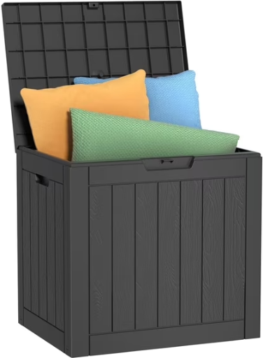 EASY UP 30 Gallon Lockable Outdoor Resin Deck Box