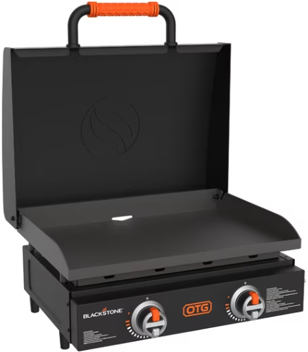 Blackstone OTG 2-Burner 22 Propane Omnivore Tabletop Griddle with Hood