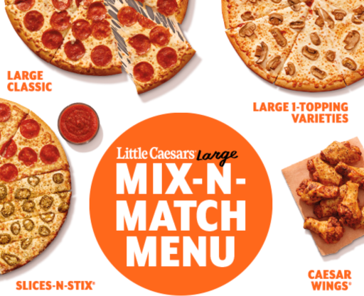 Little Caesars Mix-and-Match Menu 2-5 Items