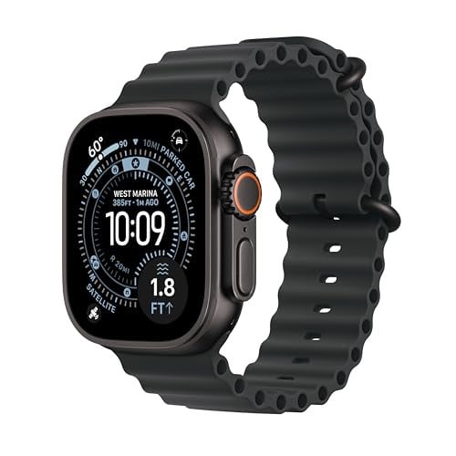 (Resale) Apple Watch Ultra 3 49mm (GPS + Cellular) Smartwatch w/ Titanium Case, Black Ocean Band