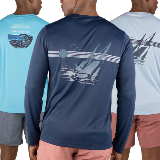 Mens Tailor Vintage UPF 50+ Sun Shirts 3-Pack