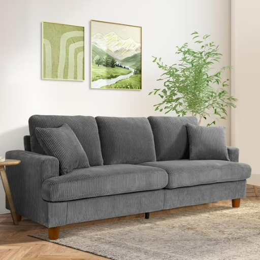 87 3 Seater Corduroy Sofa
