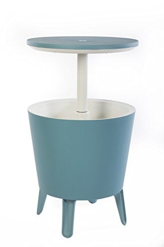 Keter Modern Cool Bar Outdoor Patio Table  Cooler in Teal