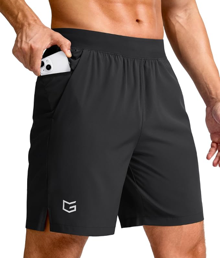 G Gradual Mens Athletic Running Shorts w/Zipper Pocket