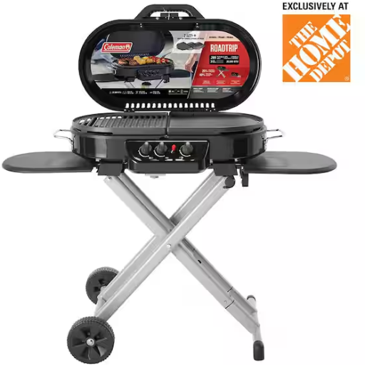 Coleman RoadTrip 285 Standup Portable Propane Gas Grill with Grill Plus Griddle Bundle