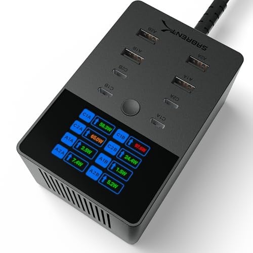 SABRENT Voltik 252W 8-Port USB-C + USB-A Desktop Charging Station