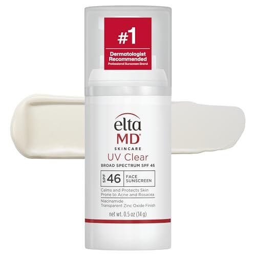 EltaMD UV Clear SPF 46 Face Sunscreen w/ Zinc Oxide  Niacinamide (Untinted, 0.5-Ounce)