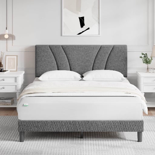 Classic Luxe Bed Frame with Adjustable Headboard