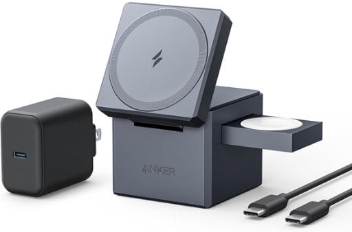 Anker 15W 3-in-1 MagSafe Wireless Charging Cube