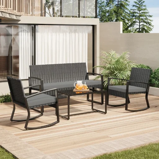 4-Person Wicker Patio Seating Set