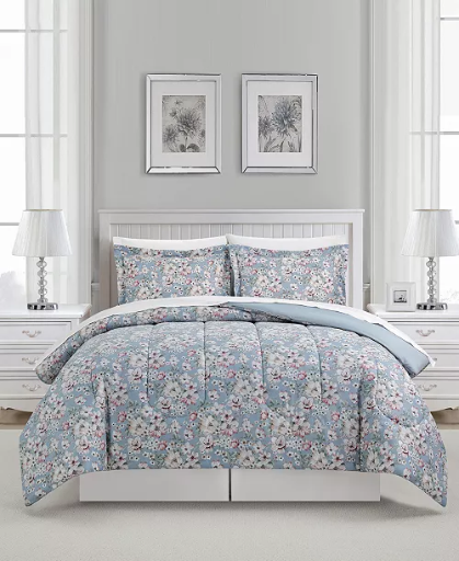 Last Call! 8-Piece Macys Maggie Comforter Set (Gray, Twin, Full, Queen)