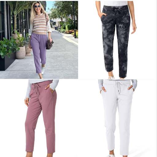Womens 7/8 Stretch Pants - Many Colors 