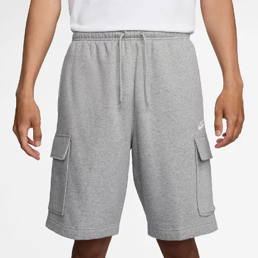 Mens Nike Club Cargo Shorts (Grey Heather)