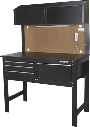 WORKPRO 48-inch 2-in-1 Workbench and Cabinet Combo