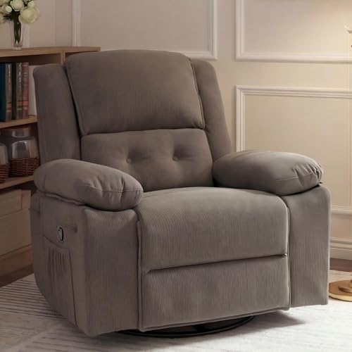 FLEXISPOT 360° Swivel Rocker Recliner with Massage and Heat