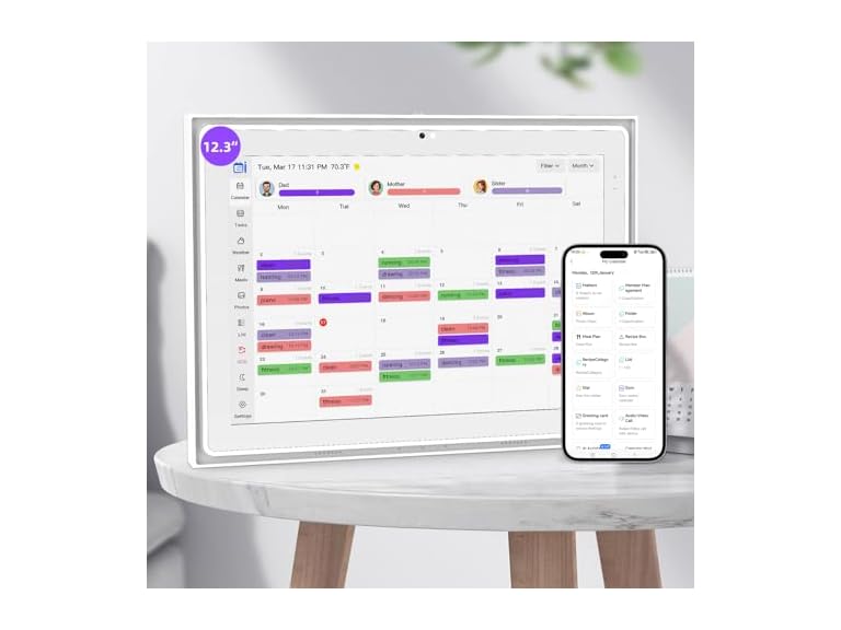 Yejoumo 12.3 Inch 32GB Digital Calendar 1920x1280 IPS