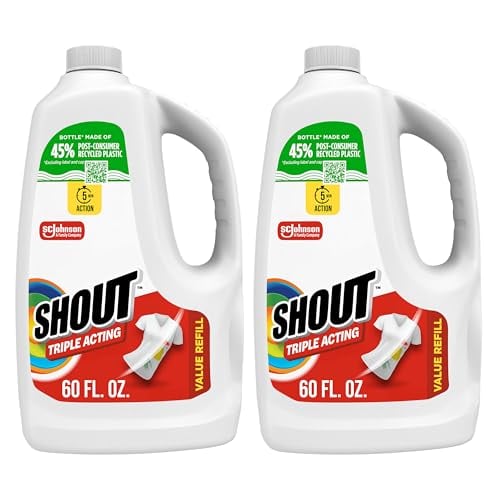 Shout Active Enzyme Laundry Stain Remover Spray Refills 2-Pack 60oz