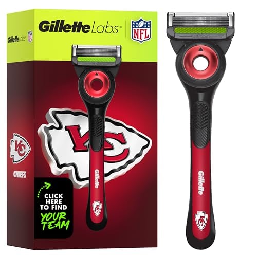 Gillette Labs Special NFL Edition Razor w/ 4 Refills  Magnetic Stand