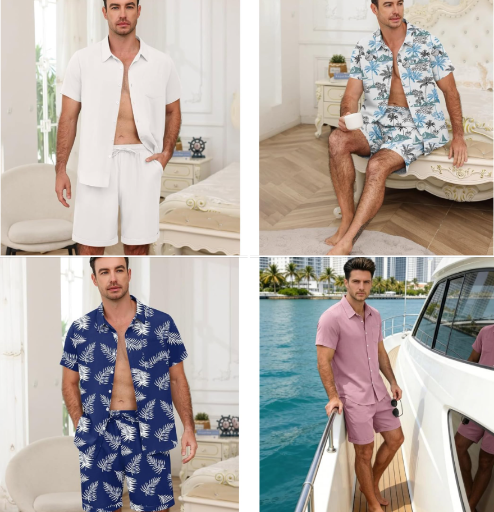 Mens 2-Piece Linen Sets - Many Colors 
