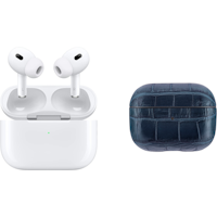 Apple AirPods Pro (2nd Gen) with MagSafe Case (USB‑C) + Longvadon Navy Airpods Pro Case