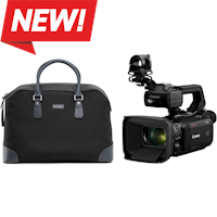 Canon XA75 4K Camcorder + Bolvaint - Ivens Travel Bag in Nylon and Leather