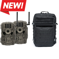 Stealth Cam 36MP Fusion Max Cellular Trail Camera 2 Pack + Wilson & Miller Garrison 45L Backpack - Midnight Black