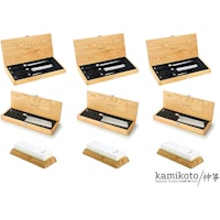 Kamikoto - 9-Piece Knife Mastery Set: Kanpeki Knives, Chuka Bocho Cleavers, & Toishi Sharpening Whetstones