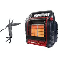 Mr. Heater Big Buddy Portable 18,000 BTU Propane Heater + Wilson & Miller 10-Piece Multi Tool & Tactical Blade