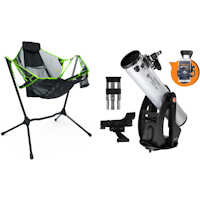 Celestron Starsense Explorer 8-inch Dobsonian Telescope - Smartphone App Enabled + Adamant Swinging Camping Chair