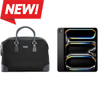 Apple 13-in iPad Pro (M4) Wi-Fi 512GB OLED - Space Black + Bolvaint - Ivens Travel Bag in Nylon and Leather