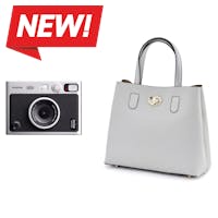 Fujifilm Instax Mini Evo Instant Film Camera - Silver + Bolvaint - The Colette Tote