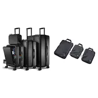 TravelArim 4 piece luggage set - Black + Verdict. - Who let the air out - Compression packing bags