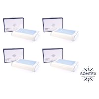 Somtex SplitCell Ergonomic Contour Memory Foam Pillow - Set of 4