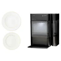 GE Profile Opal 2.0 Black Stainless Nugget Ice Maker With Side Tank + Dining Upgrade Bundle