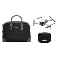 DJI Mini 4 Pro + Bolvaint - Ivens Travel Bag in Nylon and Leather + Veho - M3 Bluetooth Wireless Speaker