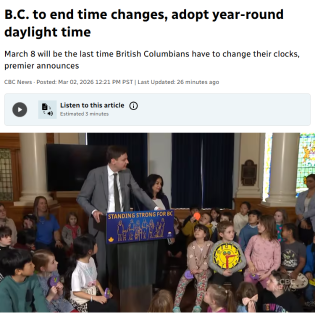 重磅！加拿大BC省宣布永久夏令时，去温哥华要有时差了..